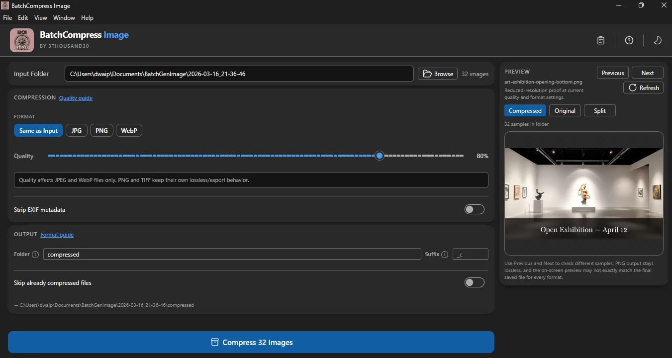 Tune quality and format before touching the full batch