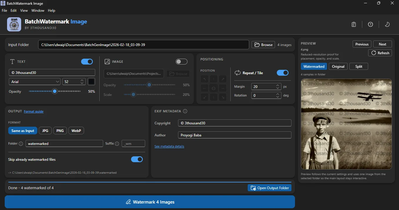 Track completed tasks and batch progress with clear status updates